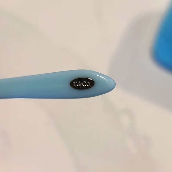 NWOT Tiffany & Co Square Black Sunglasses with crystal detail 🕶 - Picture 6 of 11